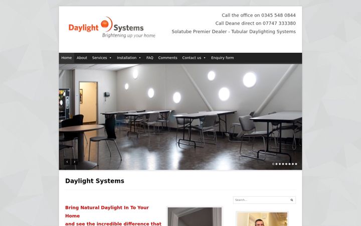 Screenshot of daylight-systems.co.uk