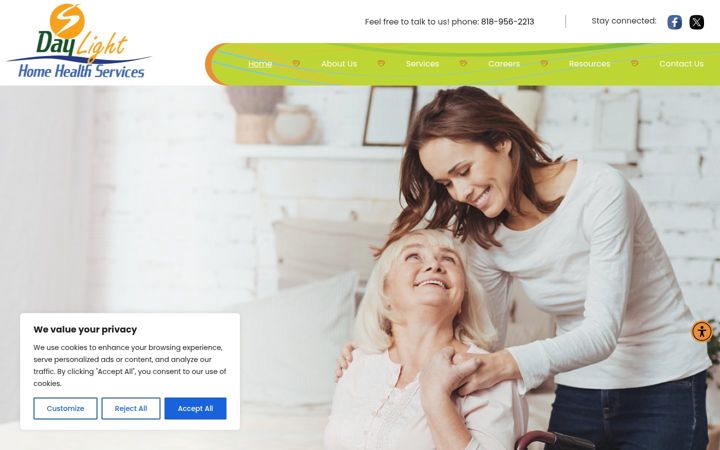 Screenshot of daylighthomehealth.com