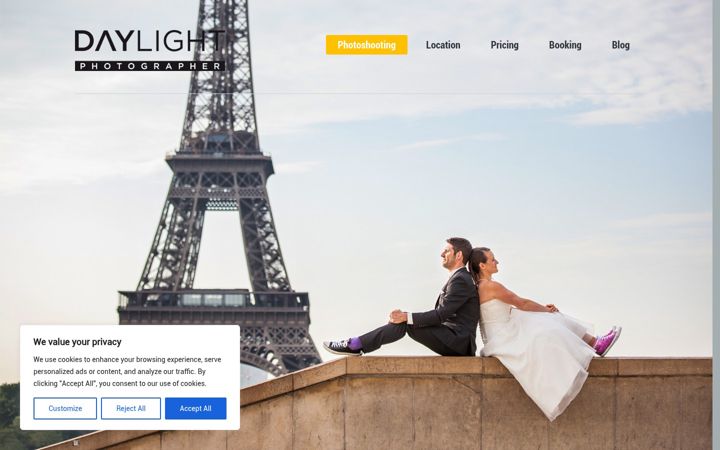Screenshot of daylightphotographer.com