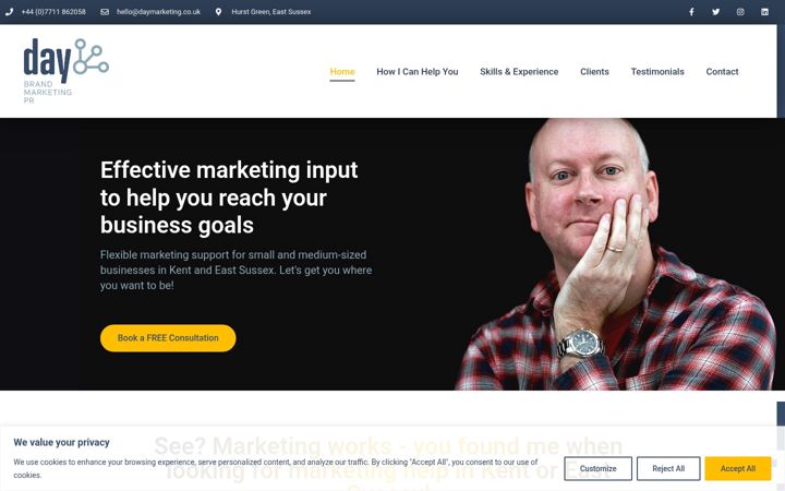 Screenshot of daymarketing.co.uk