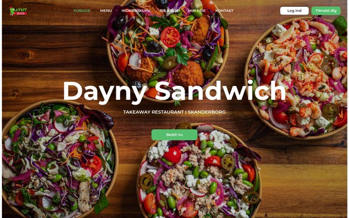 Screenshot of dayny-sandwich.dk