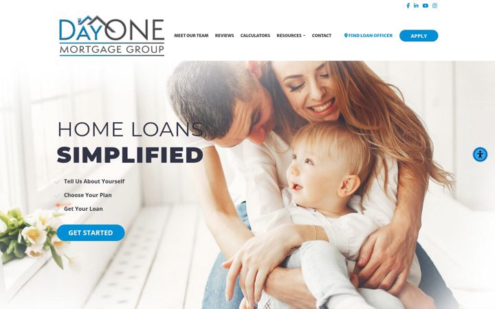 Screenshot of dayonemortgage.com