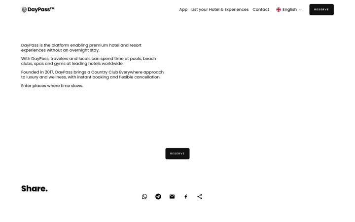 Screenshot of daypassapp.com