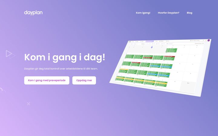 Screenshot of dayplan.no