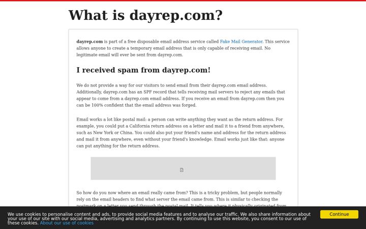 Screenshot of dayrep.com