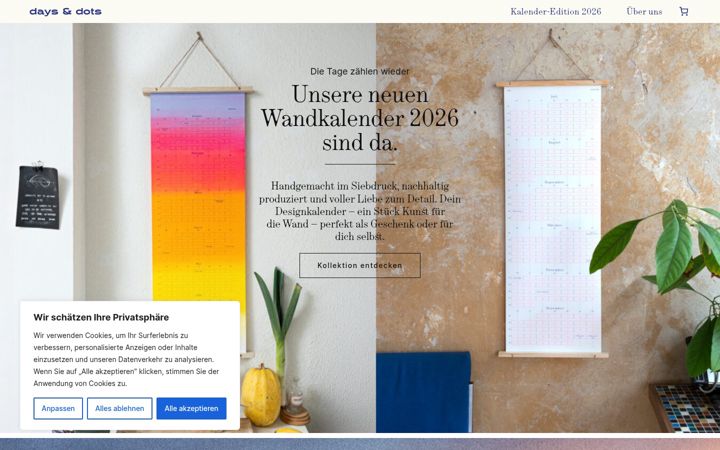 Screenshot of days-and-dots.de