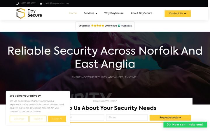 Screenshot of daysecure.co.uk