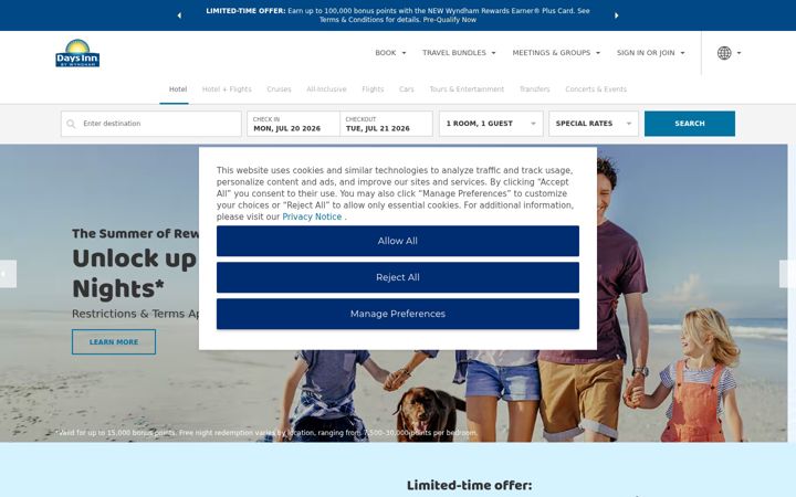 Screenshot of daysinn.com