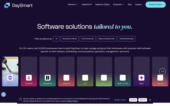Screenshot of daysmart.com