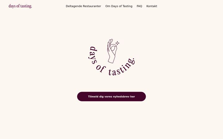Screenshot of daysoftasting.dk