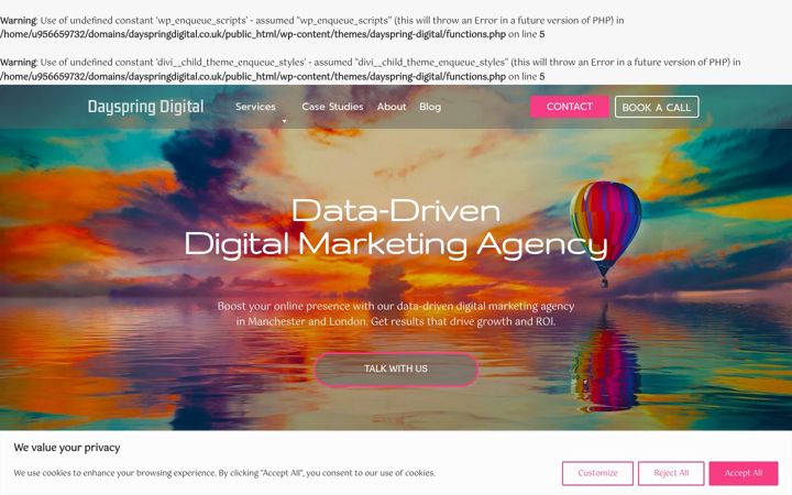Screenshot of dayspringdigital.co.uk