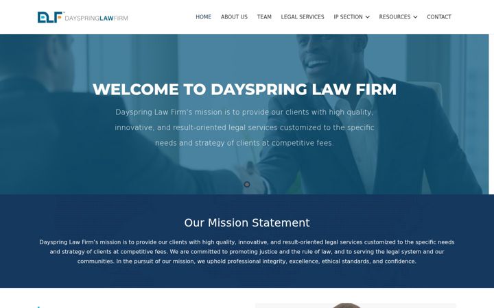 Screenshot of dayspringlaw.com