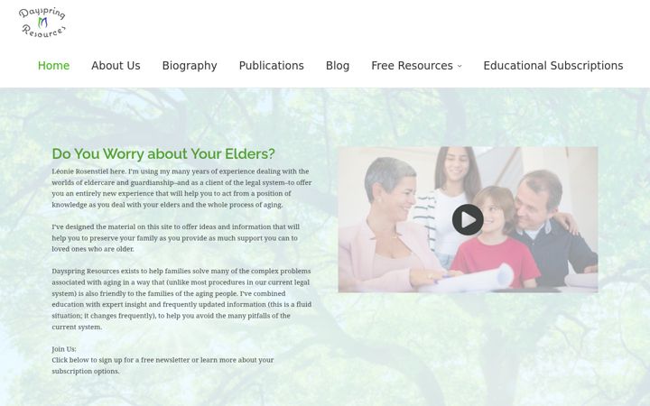 Screenshot of dayspringresources.com