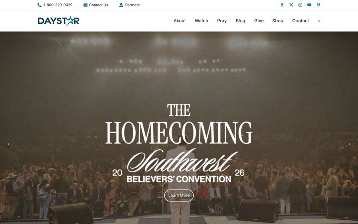 Screenshot von daystar.com