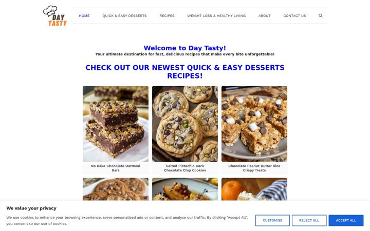 Screenshot of daytasty.com