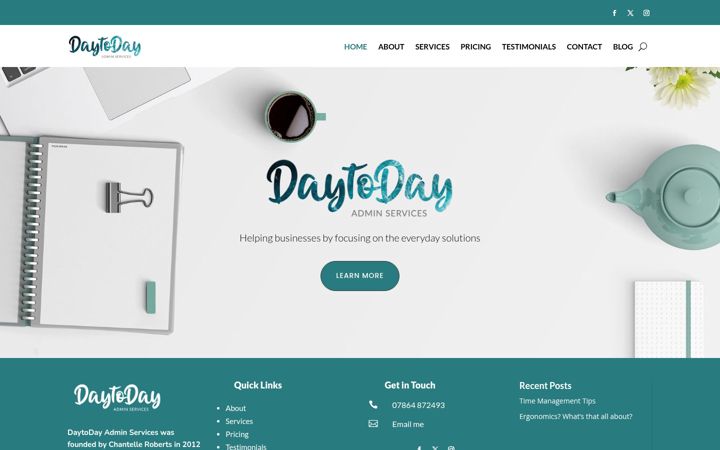 Captură de ecran a daytodayadminservices.co.uk