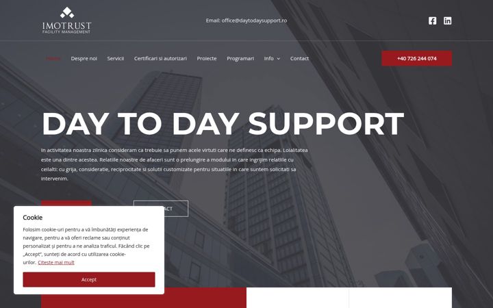 Ekrānuzņēmums no daytodaysupport.ro