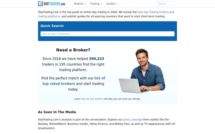 Screenshot of daytrading.com