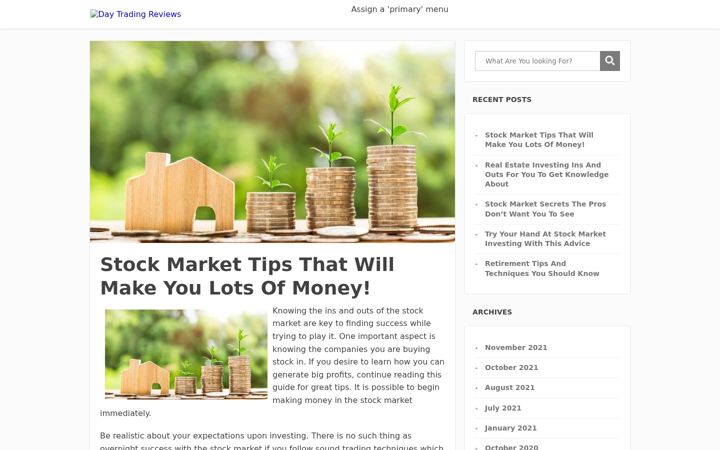 Screenshot of daytradingreviews.net