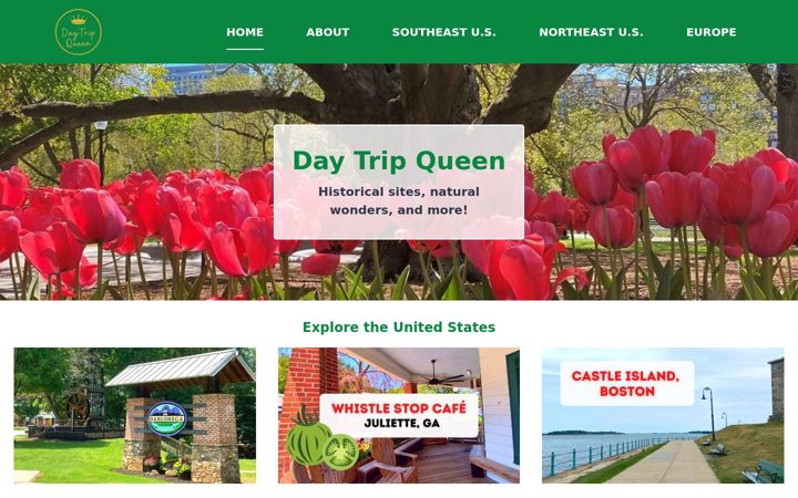 Screenshot of daytripqueen.com
