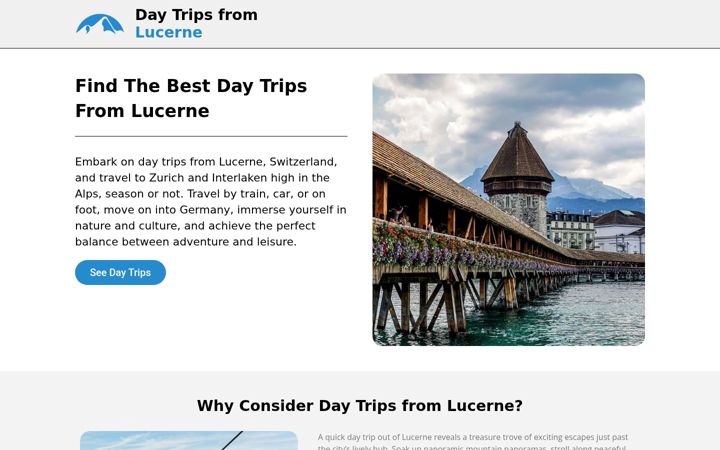 Screenshot of daytripsfromlucerne.com