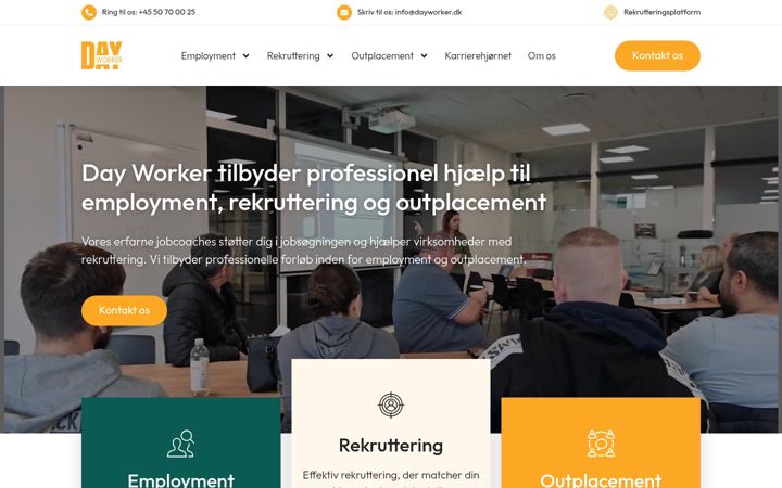 Screenshot of dayworker.dk