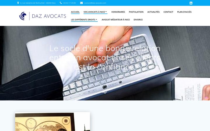 Screenshot of daz-avocats.com