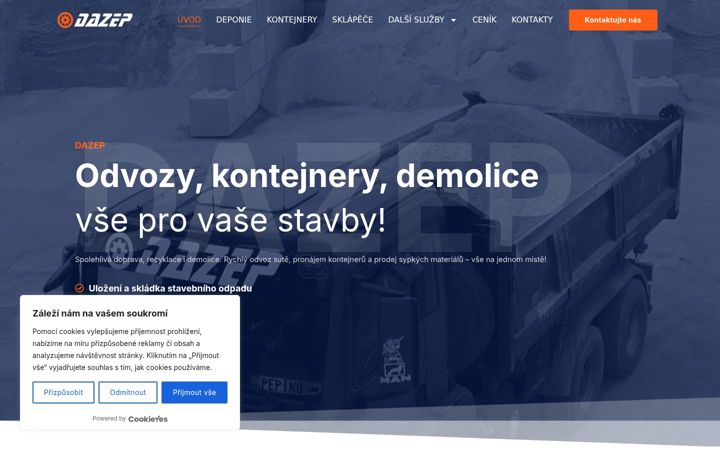 Екранна снимка на dazep.cz