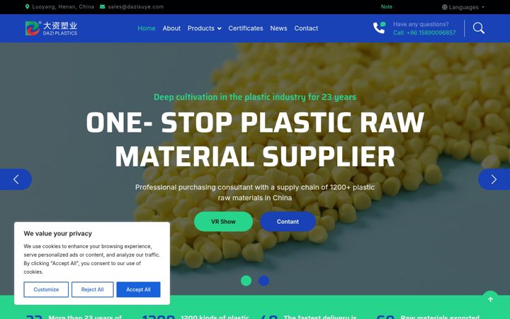 Screenshot of dazichem.com