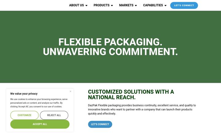 Screenshot of dazpak.com