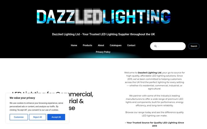 Kuvakaappaus sivustosta dazzledlighting.co.uk