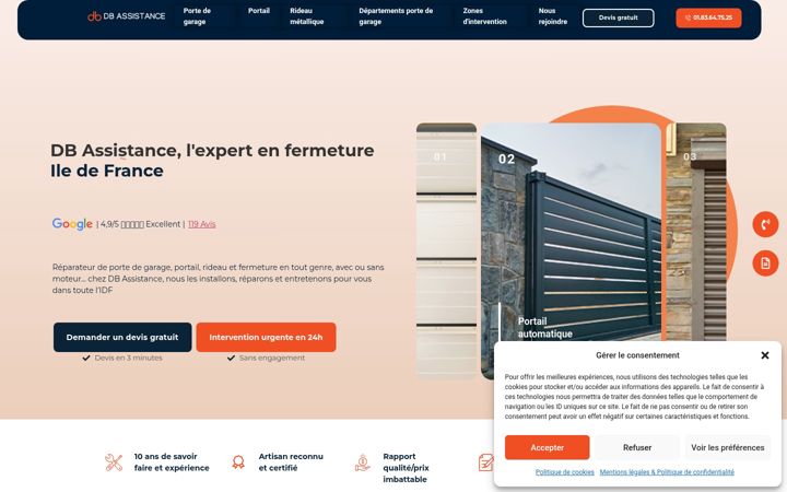 Screenshot ta' db-assistance.fr