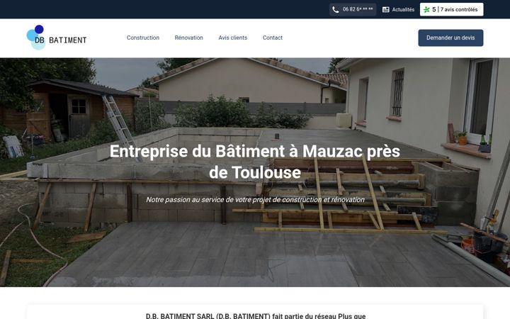 Screenshot ta' db-batiment.fr