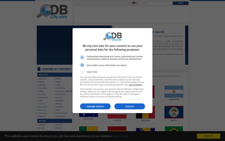 Screenshot of db-city.com