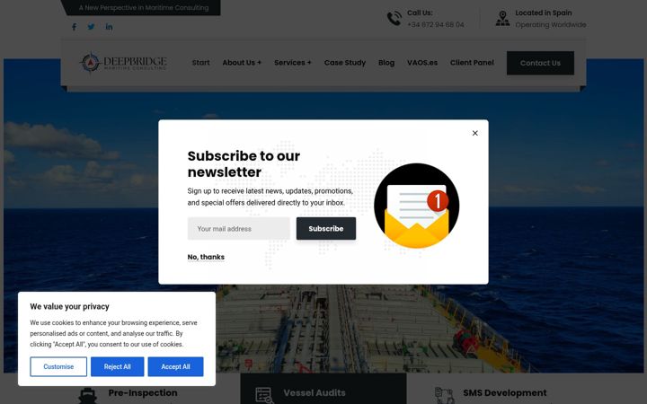 Screenshot of db-maritime.com