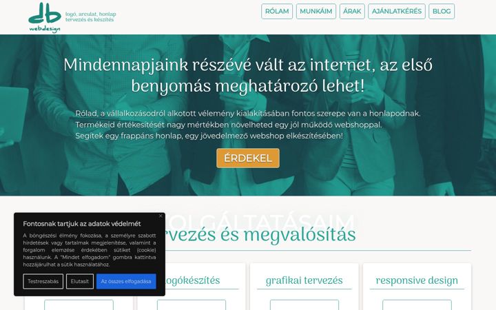 Képernyőkép: db-webdesign.hu