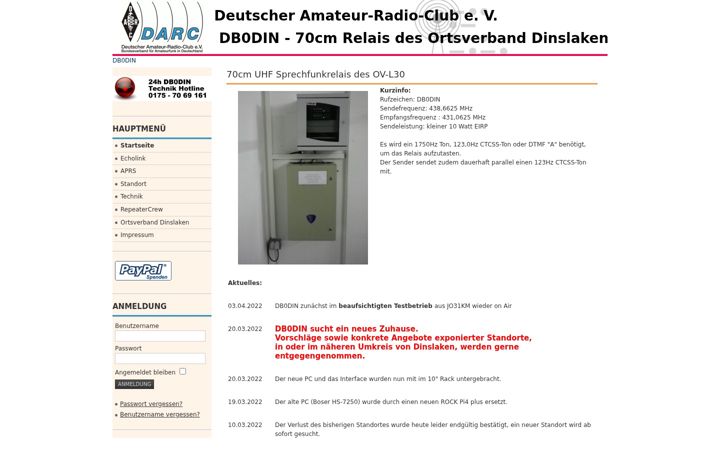 Screenshot of db0din.de