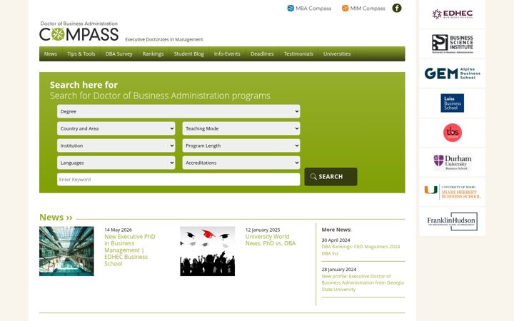 Screenshot of dba-compass.com