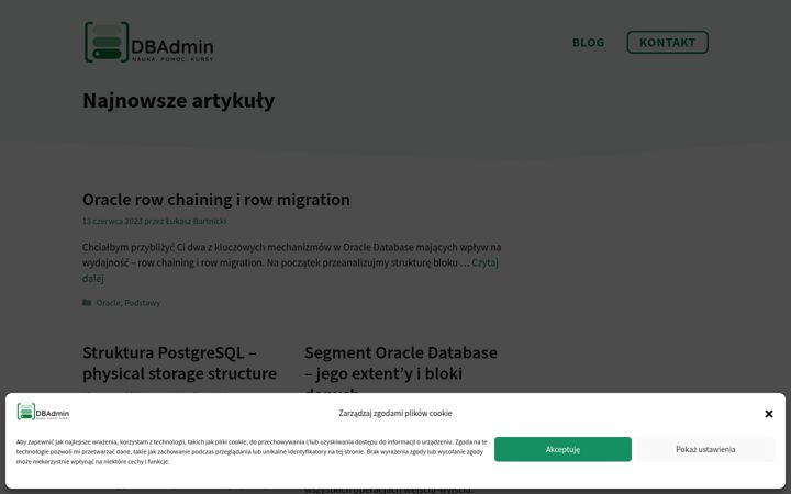 Екранна снимка на dbadmin.net.pl