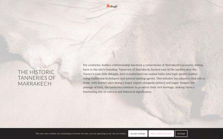 Screenshot of dbagh.org