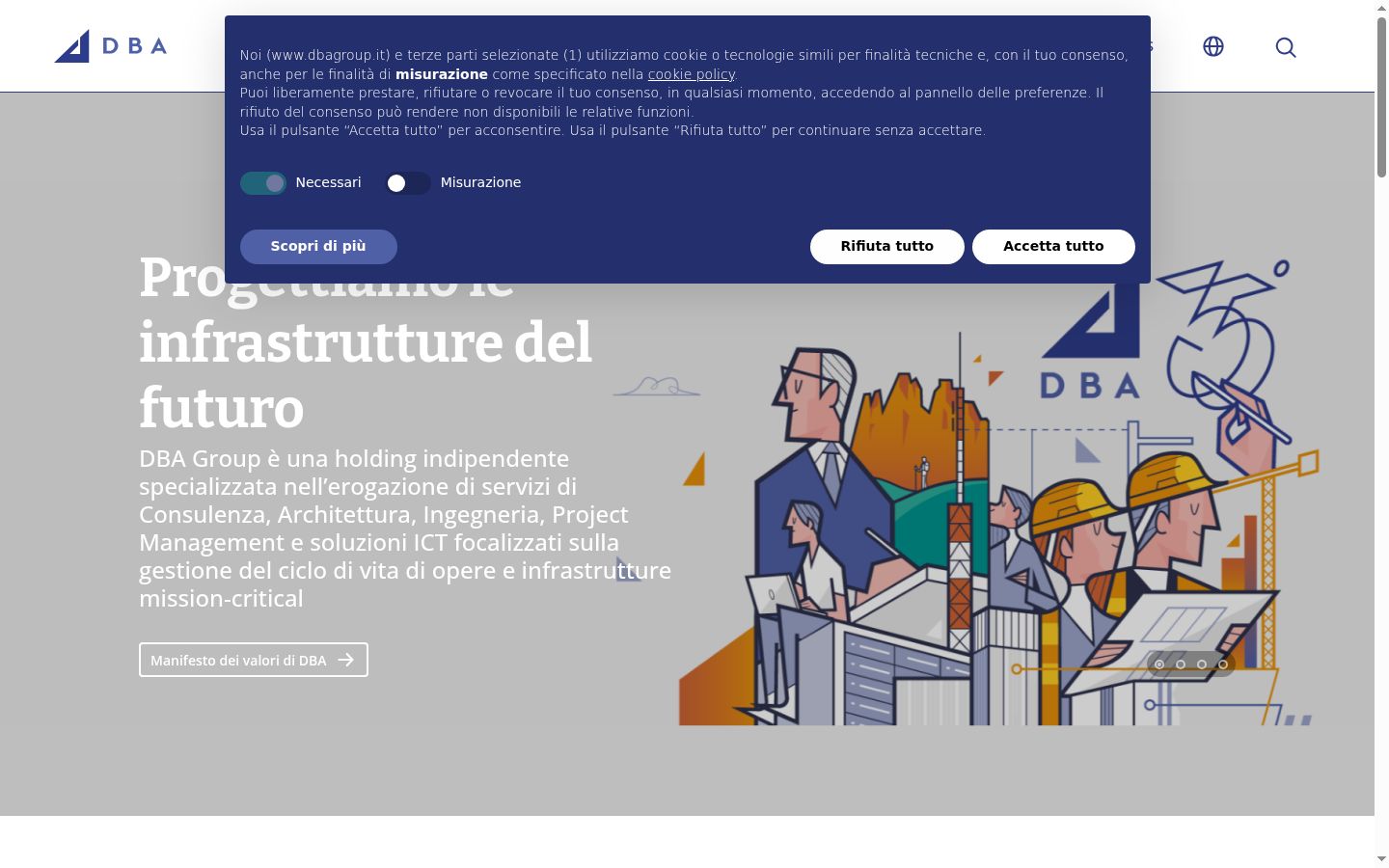 Captura de ecrã do banner de consentimento apresentado antes de qualquer interação