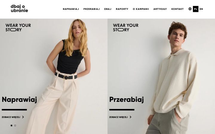 Screenshot of dbajoubranie.pl