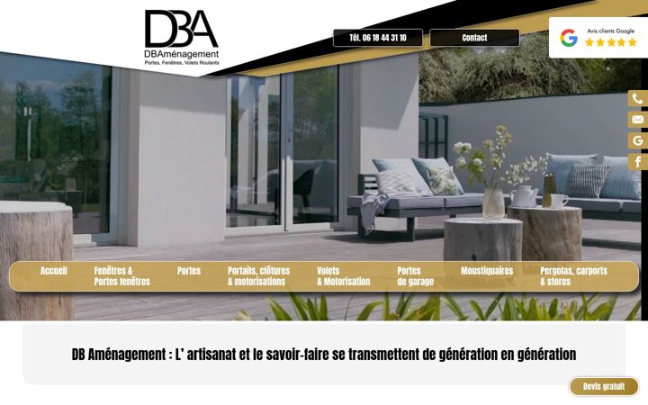 Screenshot ta' dbamenagement.fr