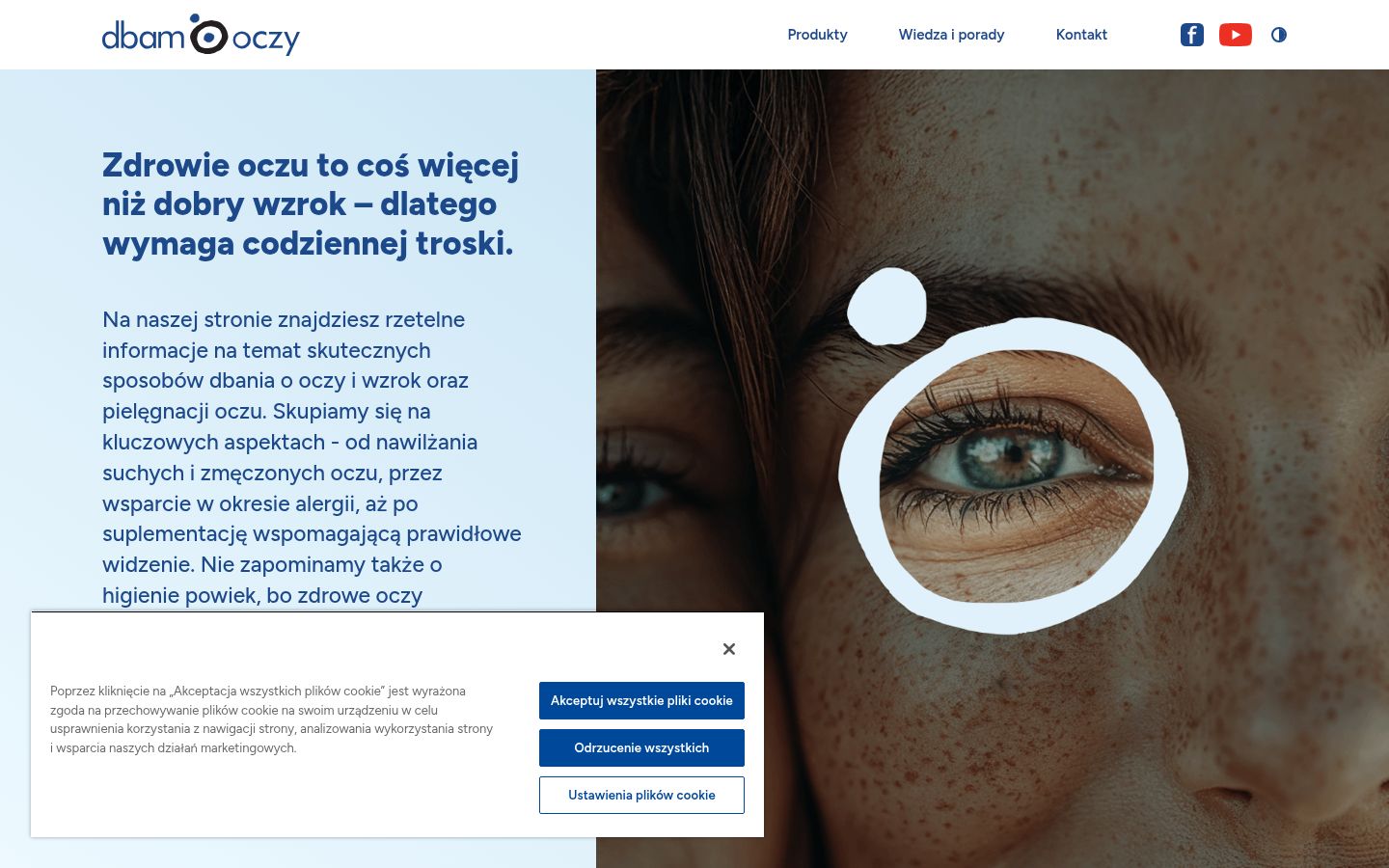 Captura de ecrã do banner de consentimento apresentado antes de qualquer interação