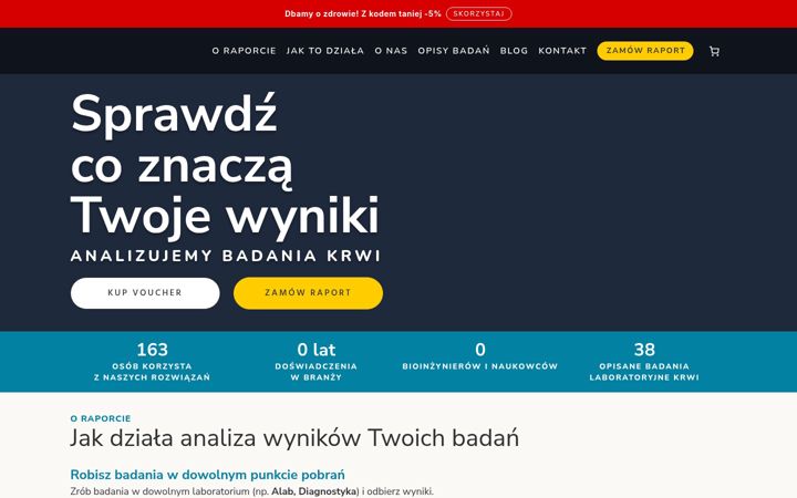 Screenshot of dbamosiebie.pl