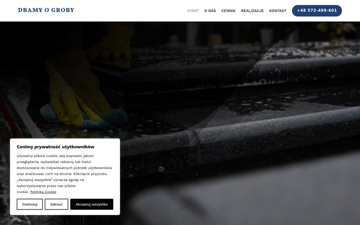 Screenshot of dbamyogroby.com.pl