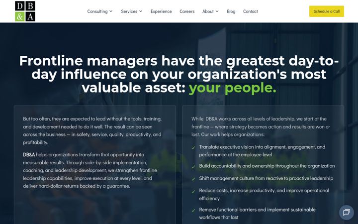 Screenshot of dbaresults.com