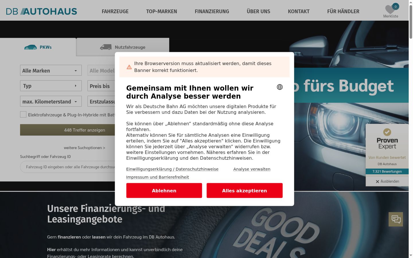 Screenshot tal-banner tal-kunsens muri qabel kwalunkwe interazzjoni