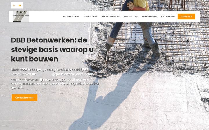 Screenshot of dbb-betonwerken.be