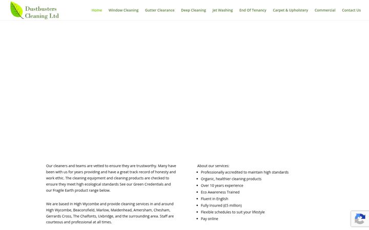 Screenshot of dbcleaning.co.uk